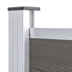 Pannello di Recinzione WPC 95x186 cm Grigio