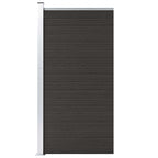 Pannello di Recinzione in WPC 95x186 cm Nero