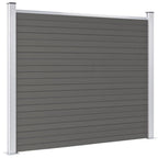 Pannello di Recinzione WPC 180x146 cm Grigio