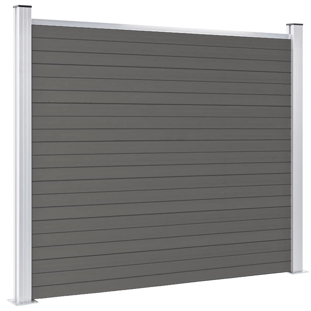 Pannello di Recinzione WPC 180x146 cm Grigio
