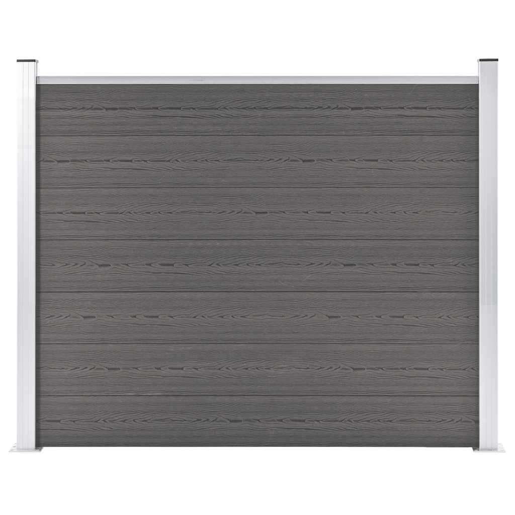 Pannello di Recinzione WPC 180x146 cm Grigio