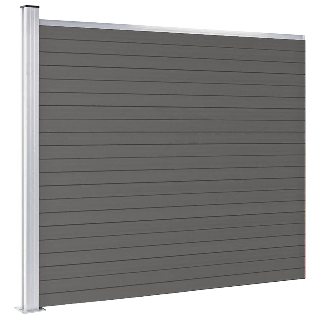 Pannello di Recinzione in WPC 175x146 cm Grigio