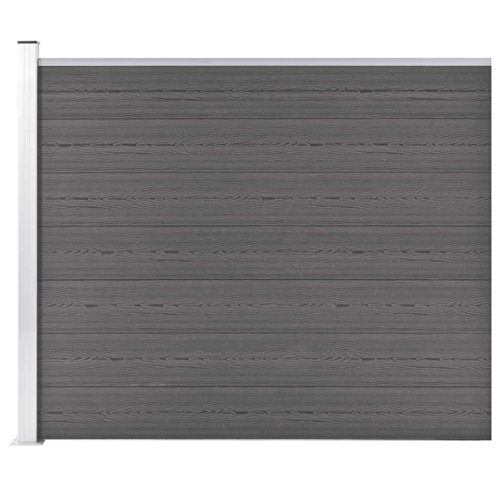 Pannello di Recinzione in WPC 175x146 cm Grigio