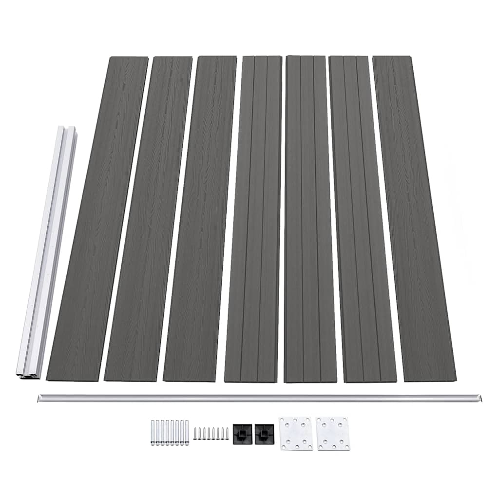 Pannello di Recinzione in WPC 175x146 cm Grigio