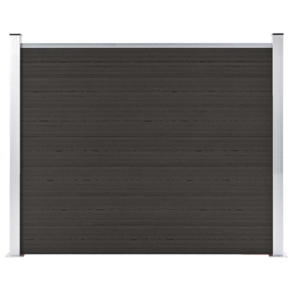 Pannello di Recinzione in WPC 180x146 cm Nero