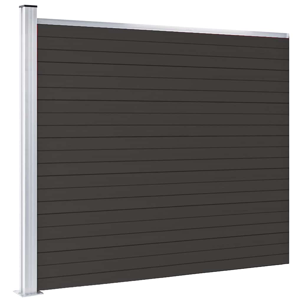 Pannello di Recinzione in WPC 175x146 cm Nero