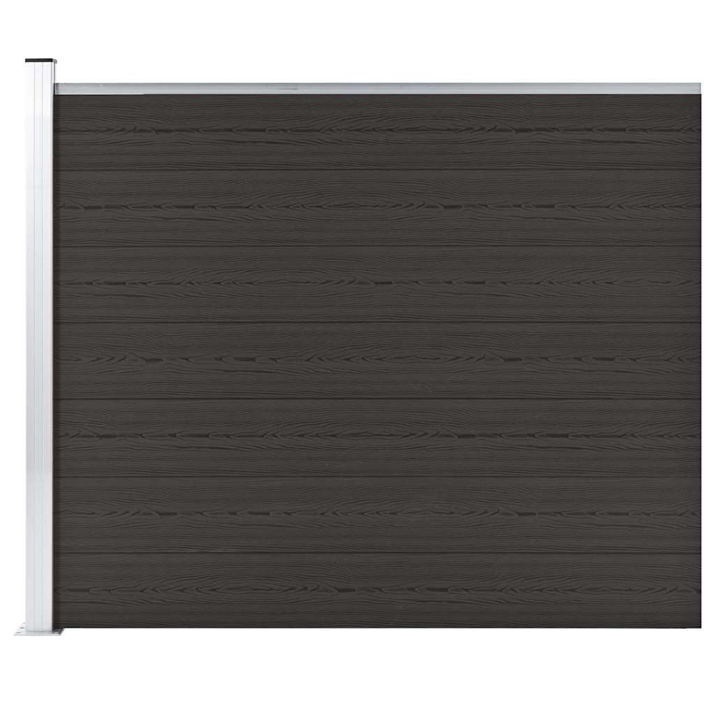 Pannello di Recinzione in WPC 175x146 cm Nero