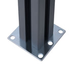 Pali di Recinzione 2 pz Grigio Scuro 185 cm in Alluminio
