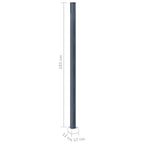 Pali di Recinzione 2 pz Grigio Scuro 185 cm in Alluminio