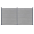Pali di Recinzione 3 pz Grigio Scuro 185 cm in Alluminio