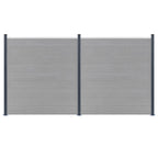 Pali di Recinzione 3 pz Grigio Scuro 185 cm in Alluminio