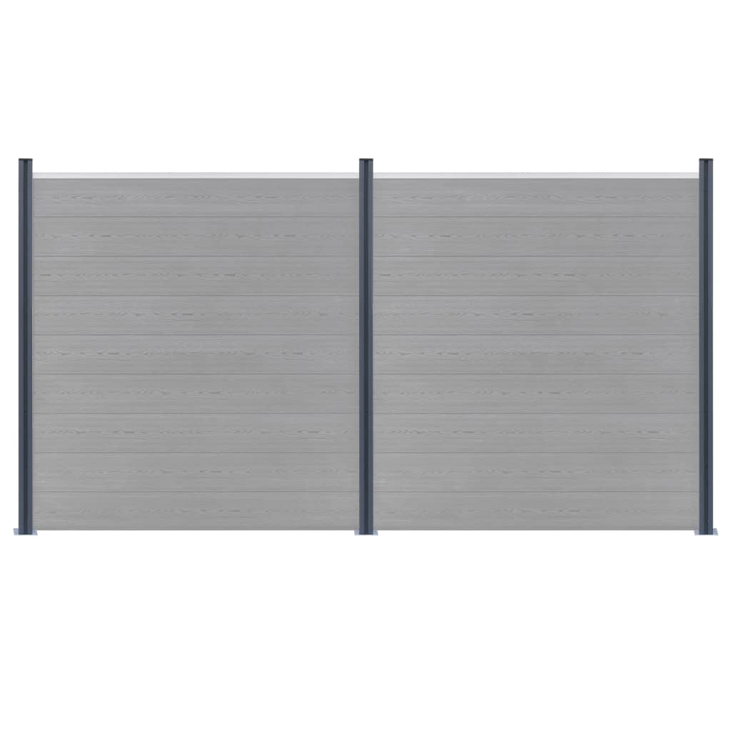 Pali di Recinzione 3 pz Grigio Scuro 185 cm in Alluminio