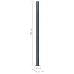 Pali di Recinzione 3 pz Grigio Scuro 185 cm in Alluminio
