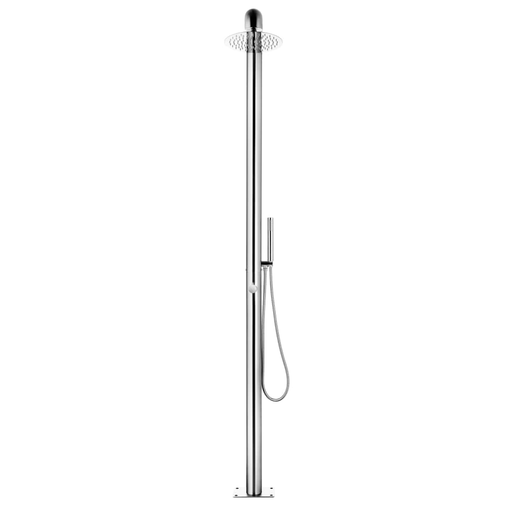 Doccia da Giardino 225 cm in Acciaio Inossidabile 304