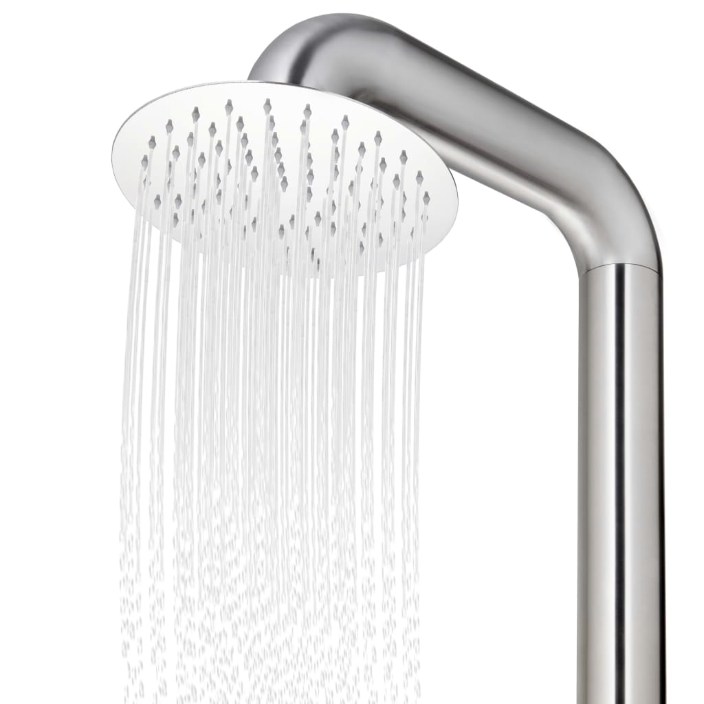 Doccia da Giardino 225 cm in Acciaio Inossidabile 304