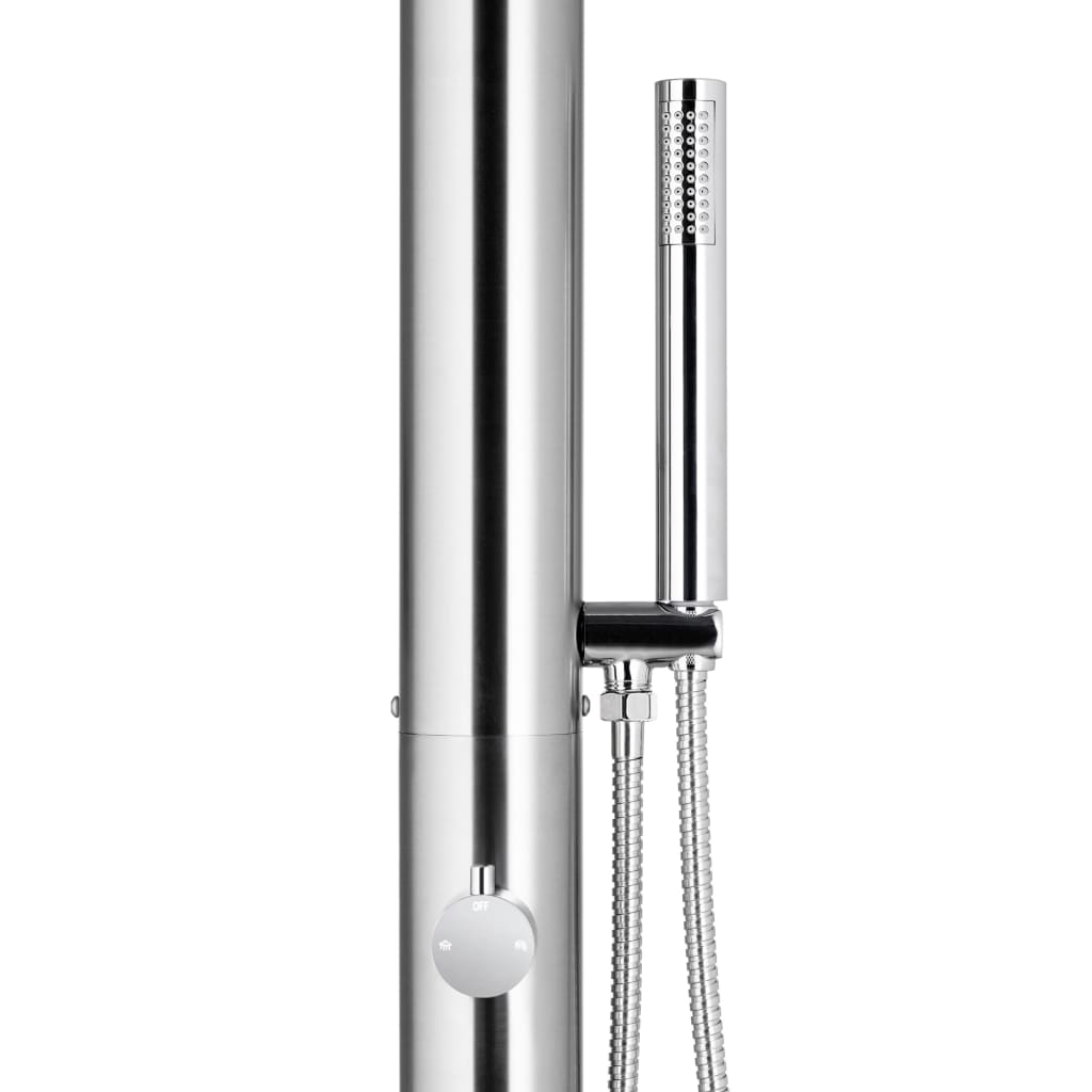 Doccia da Giardino 225 cm in Acciaio Inossidabile 304