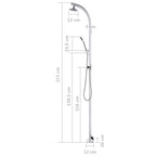 Doccia da Giardino 215 cm in Alluminio vidaXL