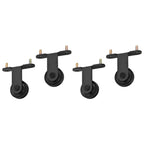 Kit Binari per Porte Scorrevoli 2 pz 183 cm Acciaio Nero