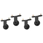 Kit di Binari per Porte Scorrevoli 2 pz 200 cm Acciaio Nero
