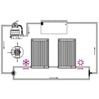 Pannelli Solari Termici Curvi per Piscina 2 pz 110x65 cm