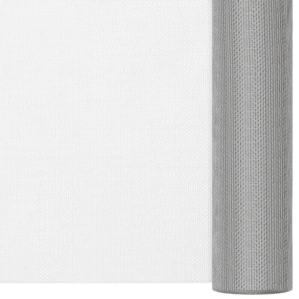 Recinzione in Rete Acciaio Inossidabile 80x2000 cm Argento