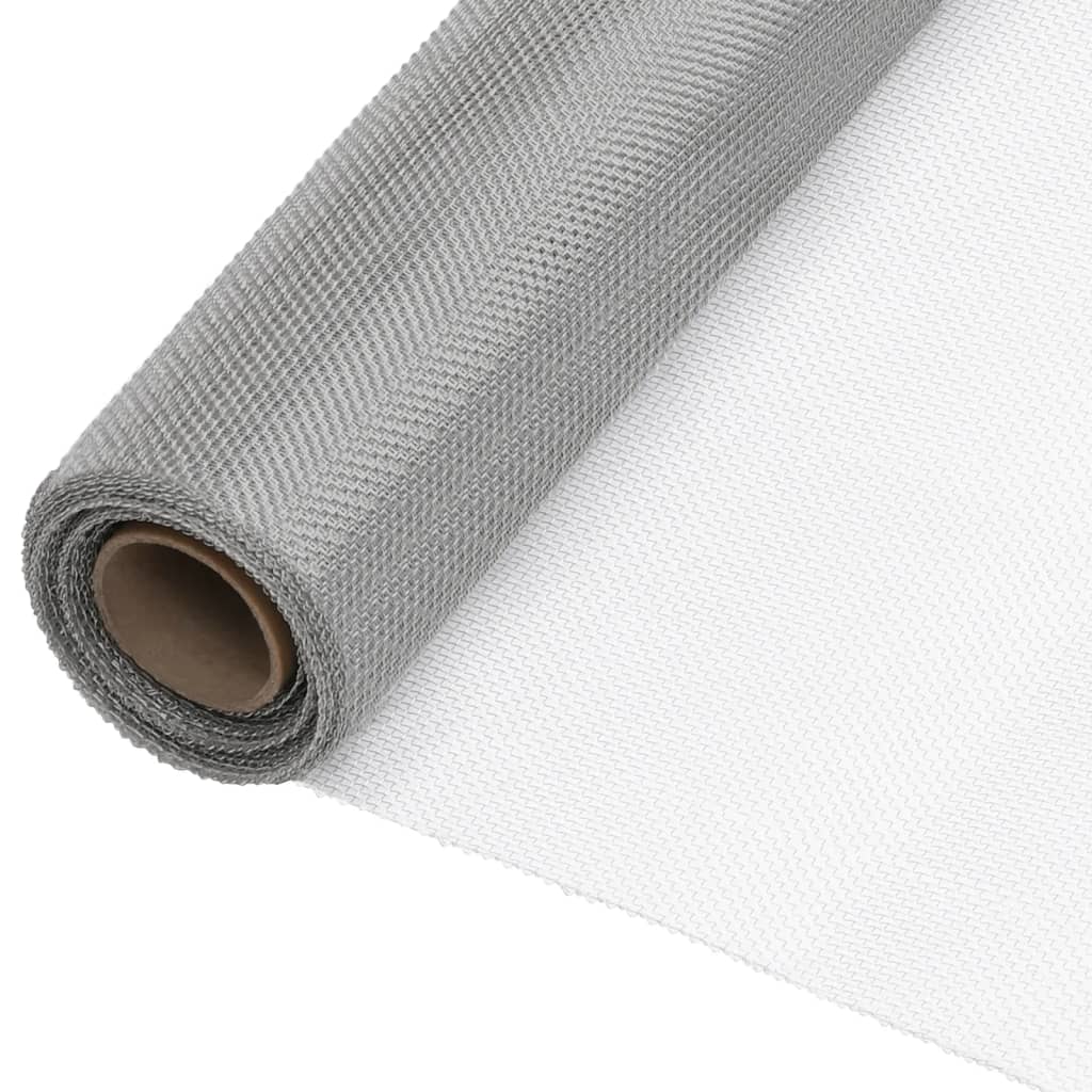 Rete in Acciaio Inossidabile 112x1000 cm Argento