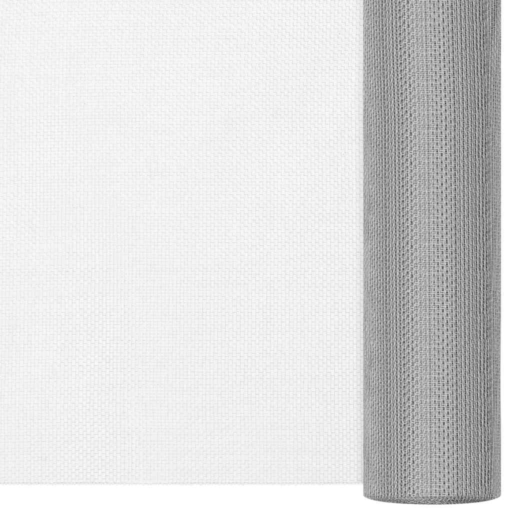 Recinzione in Rete Acciaio Inossidabile 112x2000 cm Argento