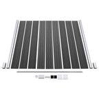 Set Pannelli di Recinzione in WPC 353x186 cm Nero