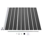 Set Pannelli di Recinzione in WPC 353x186 cm Nero