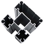 Set Pannelli di Recinzione in WPC 353x186 cm Nero