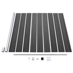 Set Pannelli di Recinzione in WPC 526x186 cm Nero