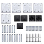 Set Pannelli di Recinzione in WPC 699x186 cm Nero