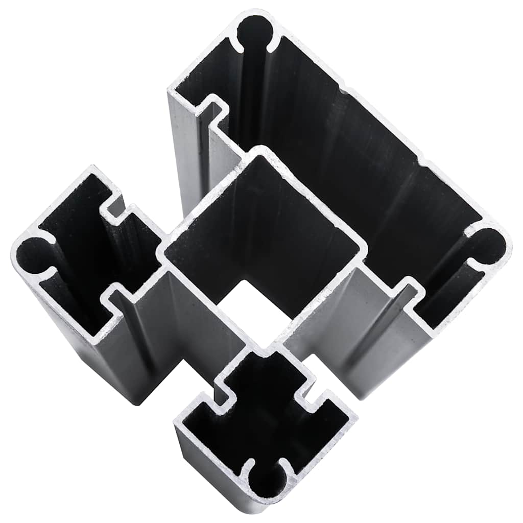 Set Pannelli di Recinzione in WPC 872x186 cm Nero