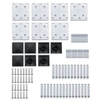 Set Pannelli di Recinzione in WPC 1045x186 cm Nero