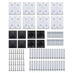 Set Pannelli di Recinzione WPC 1218x186 cm Nero