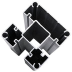 Set Pannelli di Recinzione WPC 1218x186 cm Nero