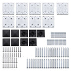Set Pannelli di Recinzione in WPC 1391x186 cm Nero