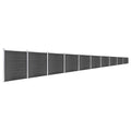 Set Pannelli di Recinzione WPC 1737x186 cm Nero