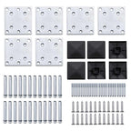 Set Pannelli di Recinzione in WPC 792x(105-186) cm Nero