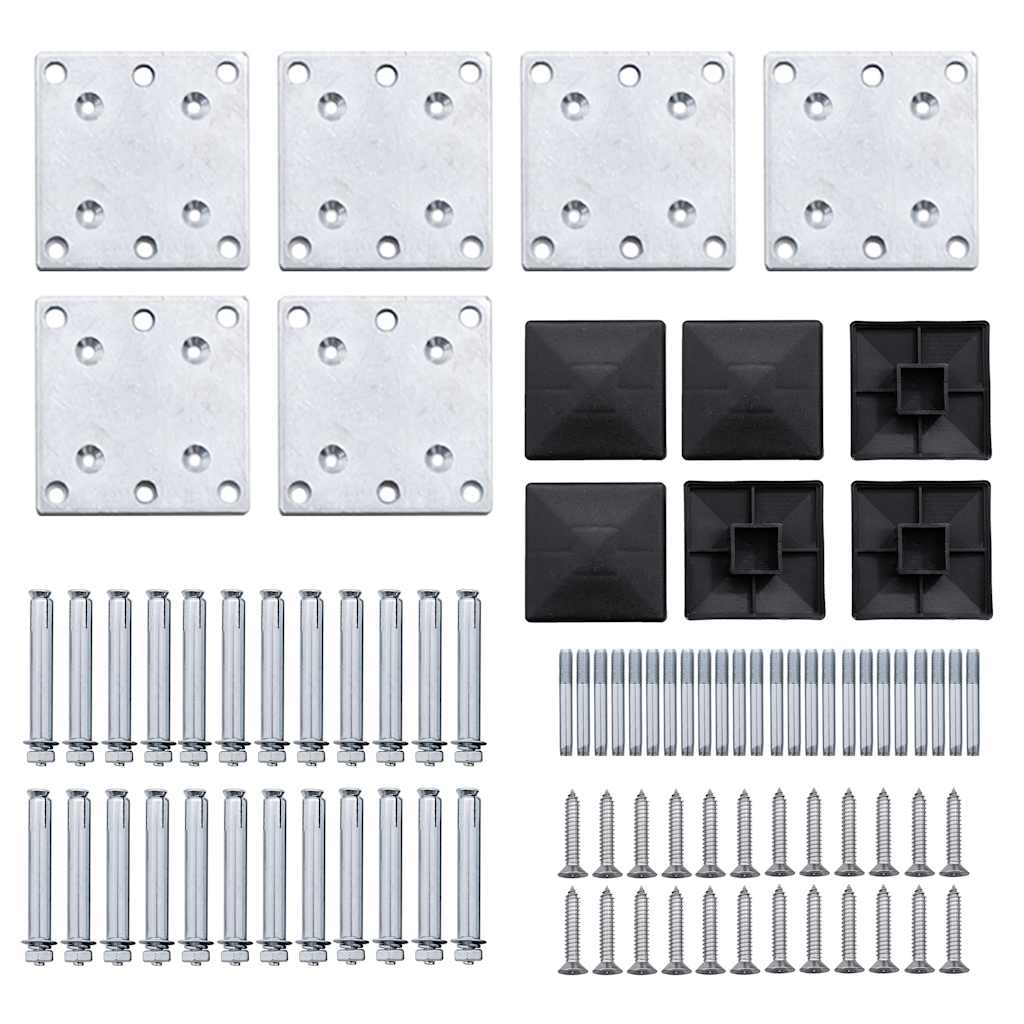 Set Pannelli di Recinzione in WPC 792x(105-186) cm Nero