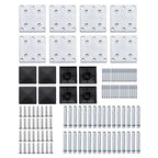 Set Pannelli di Recinzione in WPC 1138x(105-186) cm Nero