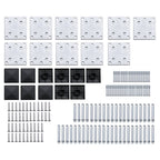 Set Pannelli di Recinzione in WPC 1657x(105-186) cm Nero