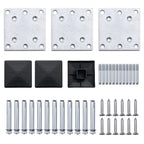 Set Pannelli di Recinzione WPC 353x105 cm Nero
