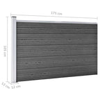 Set Pannelli di Recinzione in WPC 526x105 cm Nero