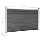 Set Pannelli di Recinzione in WPC 526x105 cm Nero