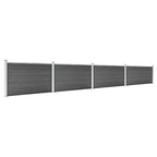 Set Pannelli di Recinzione WPC 699x105 cm Nero
