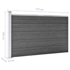 Set Pannelli di Recinzione WPC 699x105 cm Nero