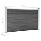 Set Pannelli di Recinzione WPC 699x105 cm Nero