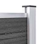 Set Pannelli di Recinzione WPC 699x105 cm Nero