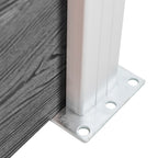 Set Pannelli di Recinzione WPC 699x105 cm Nero